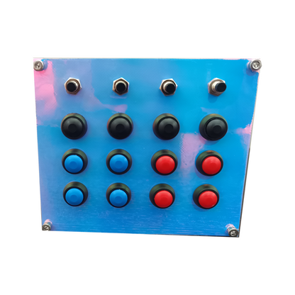 Racecrafts NZ PRO1 Series Button Box - 16 Momentary buttons, Mounting Holes, Vinyl Covered Faceplate