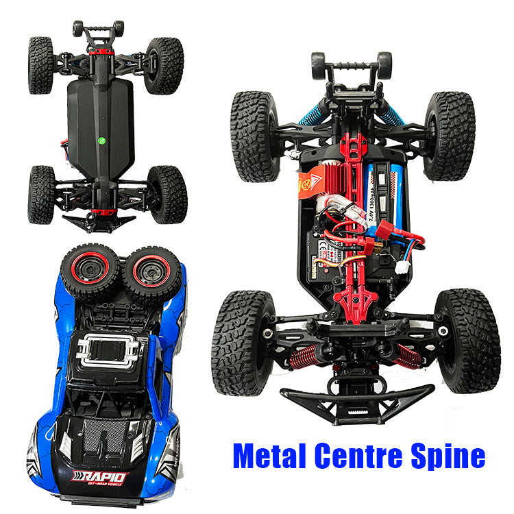 JJRC Fast RC Truck, Up to 48km/h, RC390 Carbon Brush Motor, Metal parts, LED Lights, Model Q130A