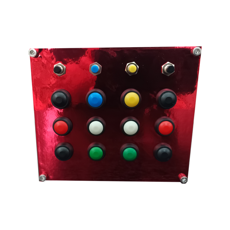 Racecrafts NZ PRO1 Series Button Box - 16 Momentary buttons, Mounting Holes, Vinyl Covered Faceplate