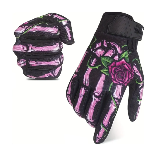 Rigwarl Skeleton Rose Racing Gloves