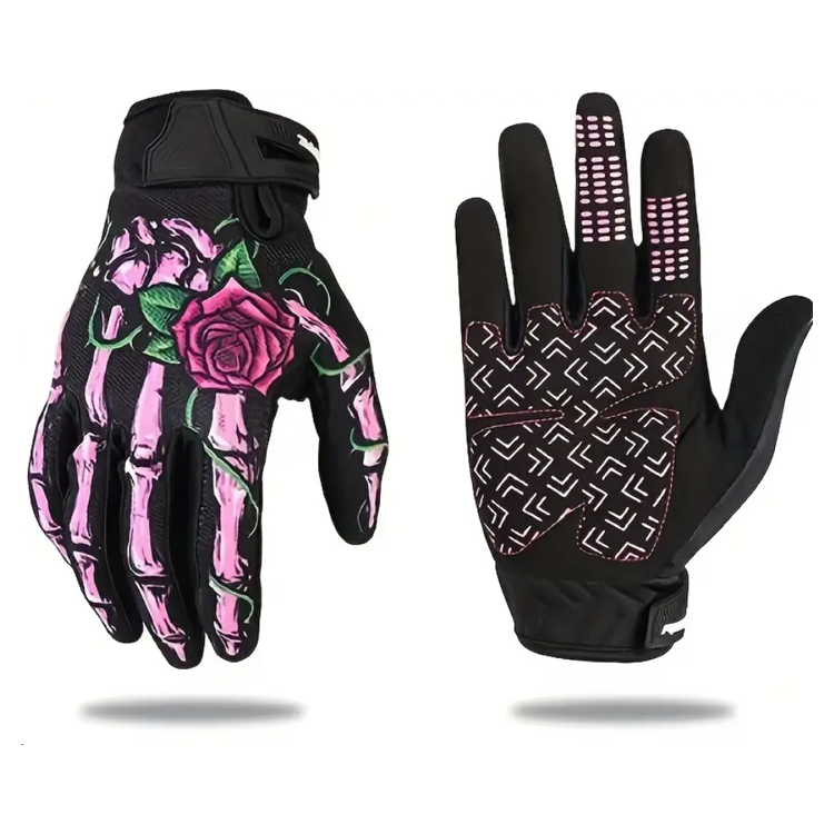 Rigwarl Skeleton Rose Racing Gloves