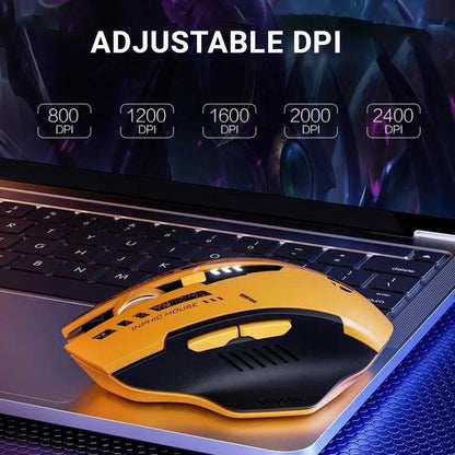 Inphic A9 Dual Mode Bluetooth/RF Wireless Optical Mouse, Rechargeable, 2400DPI