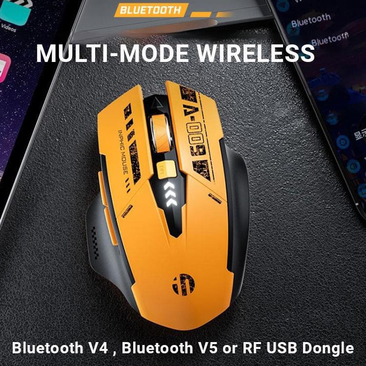 Inphic A9 Dual Mode Bluetooth/RF Wireless Optical Mouse, Rechargeable, 2400DPI