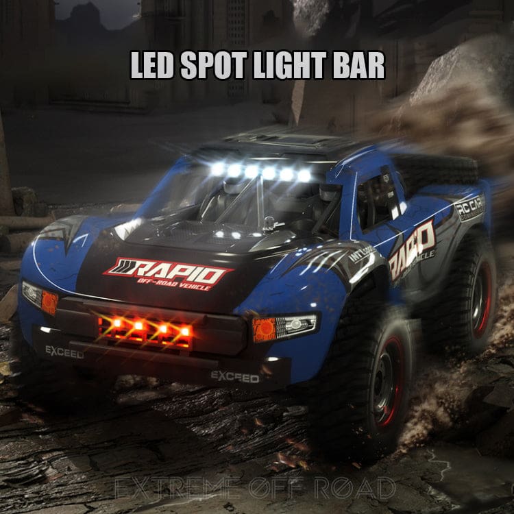 JJRC Fast RC Truck, Up to 48km/h, RC390 Carbon Brush Motor, Metal parts, LED Lights, Model Q130A