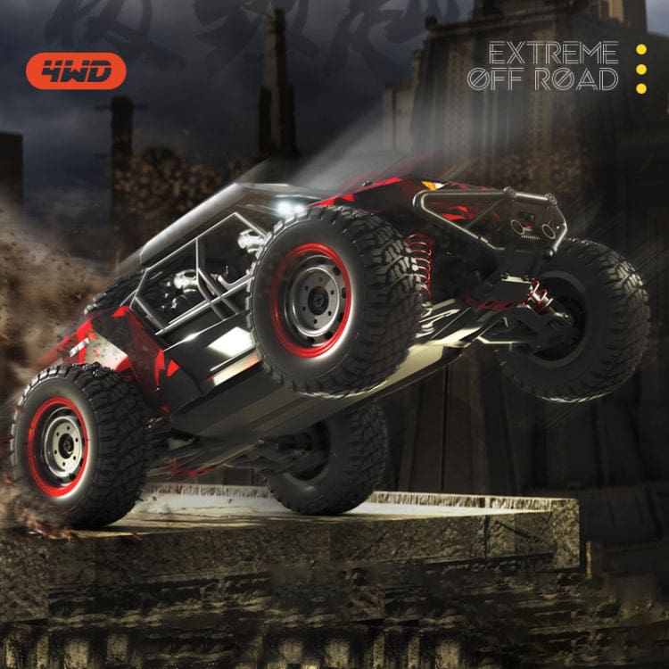 JJRC 4WD RC Buggy, Up to 38km/h, RC390 Carbon Brush Motor, Metal parts, LED Lights, Model Q141A