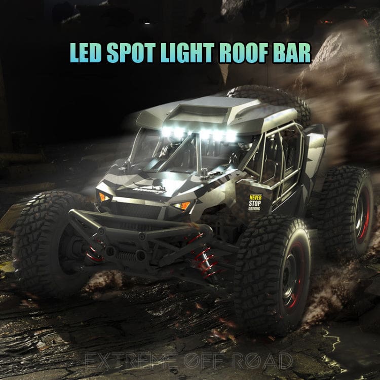 JJRC 4WD RC Buggy, Up to 38km/h, RC390 Carbon Brush Motor, Metal parts, LED Lights, Model Q141A