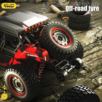 JJRC 4WD RC Buggy, Up to 38km/h, RC390 Carbon Brush Motor, Metal parts, LED Lights, Model Q141A