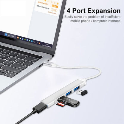 Enkay Type-C USB 4 Port Hub, 3 x USB 2.0, 1 x USB 3.0, Plug and Play