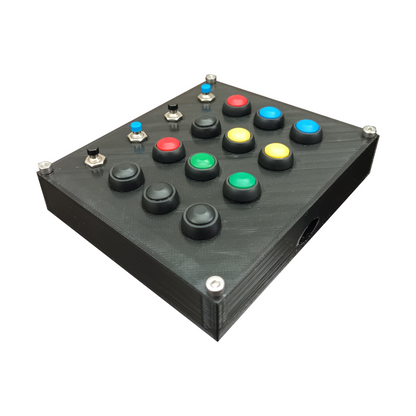 Racecrafts NZ PRO1 Series Button Box - 16 Momentary buttons, Mounting Holes, Vinyl Covered Faceplate