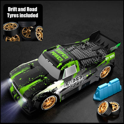 JJRC RC Q123 Drift Sports Truck, Up to 17km/h, Front and Rear LEDs, 370 Motor, Simulated Exhaust Smoke