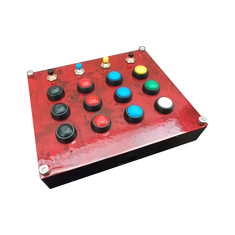 Racecrafts NZ PRO1 Series Button Box - 16 Momentary buttons, Mounting Holes, Vinyl Covered Faceplate